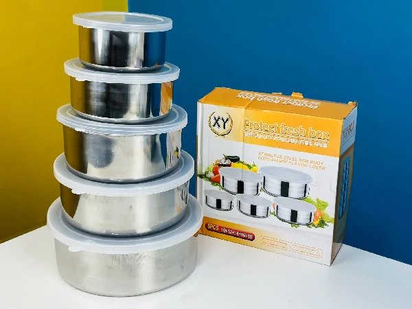 5 Pcs Stainless Steel Tiffin Box